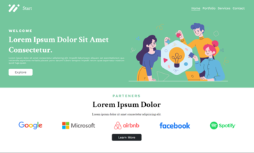 Responsive Startup Website Project Exemple Image